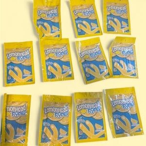 Lemonhead Ropes Candy Packets - Bright Yellow & Blue